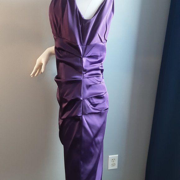 Purple  Cocktail Dress by Suzi CHIN for Maggie boutique - Picture 6 of 11